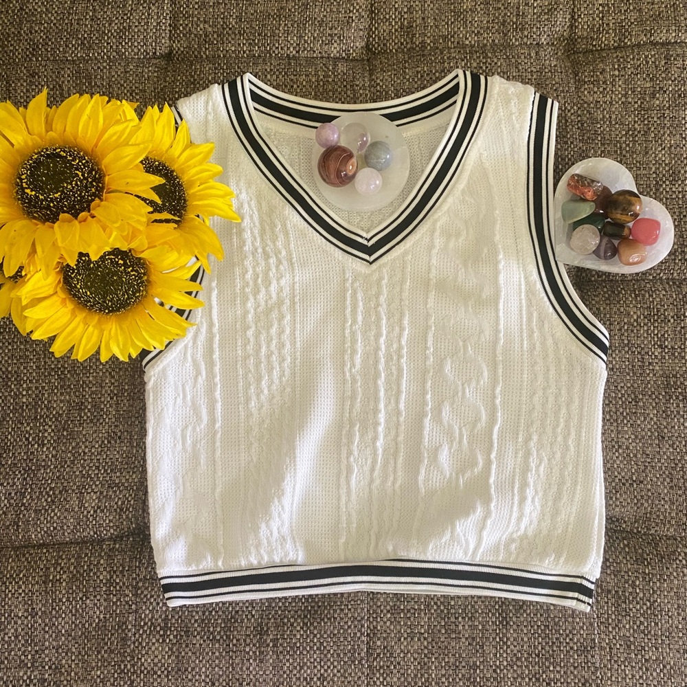 Cable Knit Sweater Vest